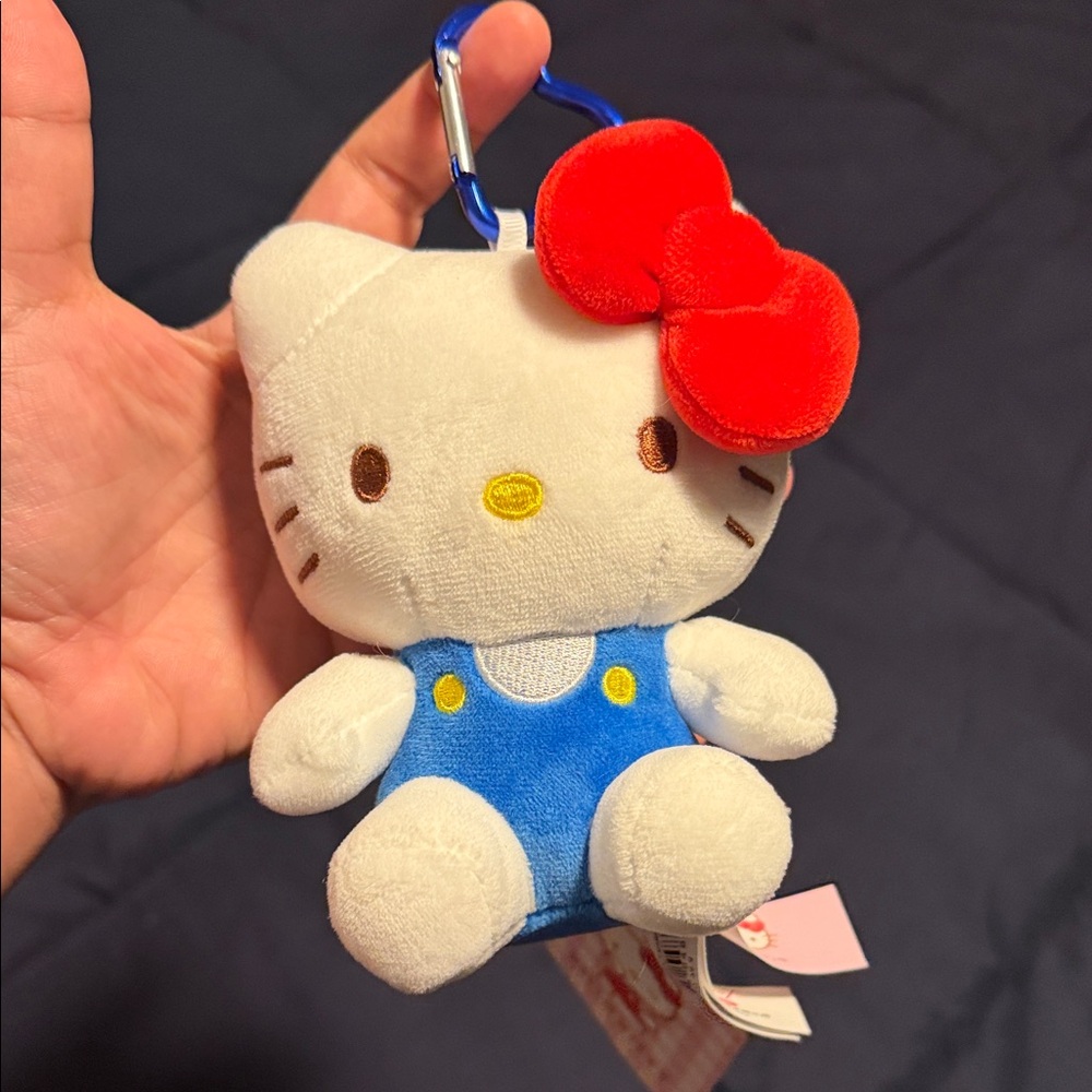 Hello Kitty Plush with Red Bow and Blue Outfit 8 "